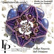 Perla di vetro a cuore 16x15 mm - Blu cielo opaco Bronzo x1