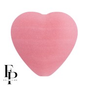 Perla di vetro a cuore 16x15 mm - Rosa opaco Mat x1