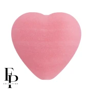 Perla di vetro a cuore 16x15 mm - Rosa opaco Mat x1