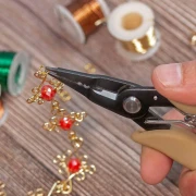 Pinze per gioielli a molla 4 in 1 da 14 cm - Beige x1