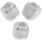 Perle cubiche diamantate 3 mm - Argento 925 x10