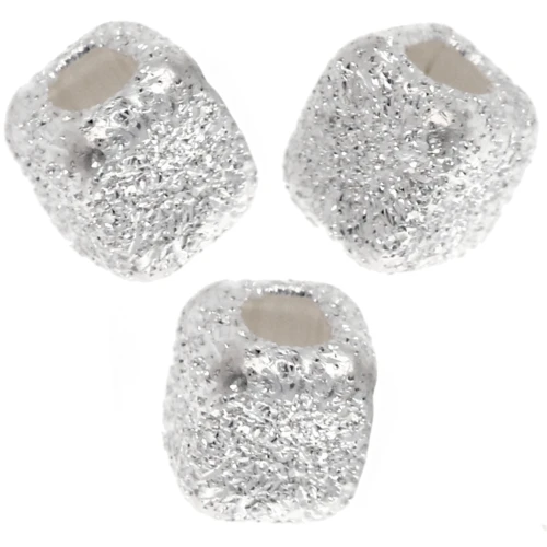 Perle cubiche diamantate 3 mm - Argento 925 x10