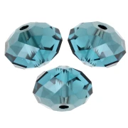 PureCrystal 5040 Perla rotonda piatta da 8 mm - Indicolite satinata x1