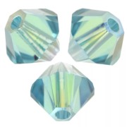 Bicone in cristallo Swarovski 5328 4 mm - Light Turquoise Shimmer 2X x1440