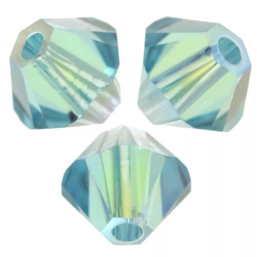 Bicone in cristallo Swarovski 5328 4 mm - Light Turquoise Shimmer 2X x1440