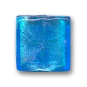 Quadrati foglia argento mm. 20 Dark Aquamarine x4|raw }}