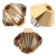 Bicone in cristallo Swarovski 5328 4 mm - Crystal Aurum x1440