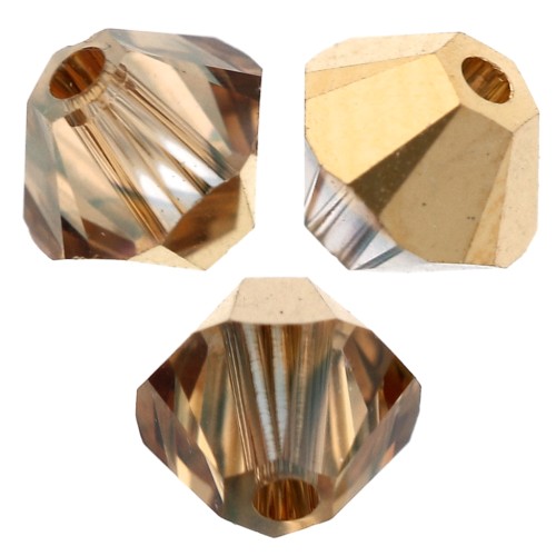 Bicone in cristallo Swarovski 5328 4 mm - Crystal Aurum x1440