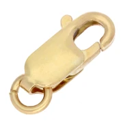 Chiusura a moschettone allungato 11,7 mm - Argento 925 Dorato x1