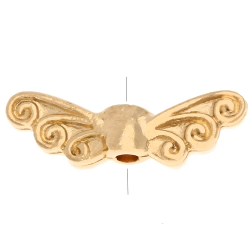 Perla ali di fata 4x13,5 mm - Dorato con oro fino x1