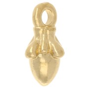 Ciondolo mini 10x6 mm - Dorato con oro fino x1