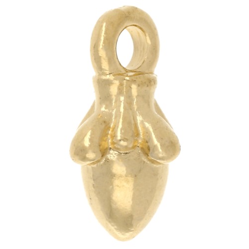 Ciondolo mini 10x6 mm - Dorato con oro fino x1