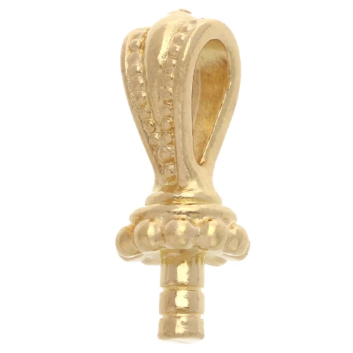 Gancio per pendente 17x7 mm per perle semi-perlate - Dorato con oro fino x1