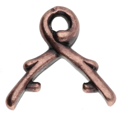 Clip per pendente 10 mm - Rame invecchiato x1