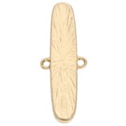 Divisorio ovale 11x28 mm con resina epossidica - Oro - Marrone marmorizzato - Madreperla x1