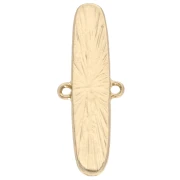 Divisorio ovale 11x28 mm con resina epossidica - Oro - Marrone marmorizzato - Madreperla x1