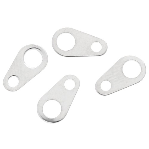 Clip ovali 9x5 mm - Argento x144