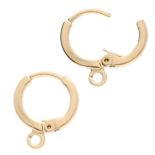 Orecchini creoli con anello da 11 mm - Dorato x2