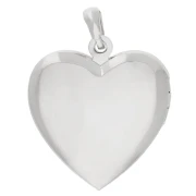 Ciondolo con cornice a cuore 26x23 mm - Motivo cuori - Placcatura in argento 925 x1