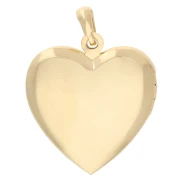 Ciondolo portafoto a forma di cuore 26x23 mm - Motivo cuori - Dorato in oro fino x1