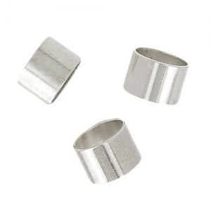 Passanti tubici per cordoni 3 mm rodiato x10