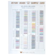 Campionario Miyuki Rocailles 11/0 - Sample Card (n. 853/R) Metallizzato, Lucido e Fantasia