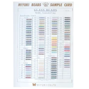 Campionario Miyuki Rocailles 11/0 - Sample Card (n. 853/R) Metallizzato, Lucido e Fantasia