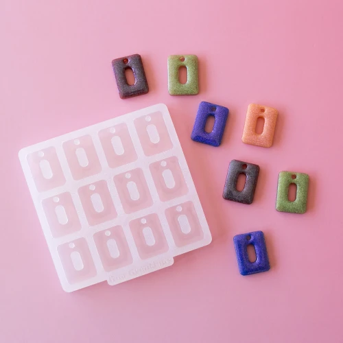 Stampo in silicone Géa Creations per ciondoli rettangolari 20x15 mm