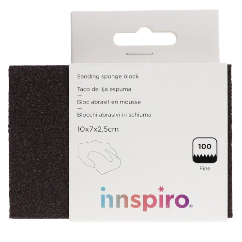 Blocco di levigatura in schiuma a grana fine P100 10x7 cm x1