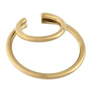 Bracciale per orecchio - Bague d'oreille double anneaux 25 mm - Acciaio inossidabile 304 Gold x1
