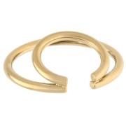 Bracciale per orecchio - Bague d'oreille double anneaux 25 mm - Acciaio inossidabile 304 Gold x1