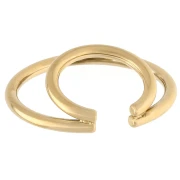 Bracciale per orecchio - Bague d'oreille double anneaux 25 mm - Acciaio inossidabile 304 Gold x1