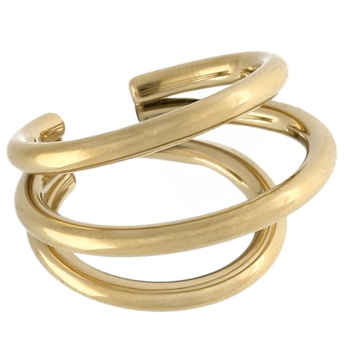 Bracciale per orecchie - Bague d'oreille triple anneaux 16 mm à 20 mm - Acciaio inossidabile 304 Gold x1