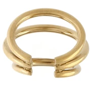 Bracciale per orecchie - Bague d'oreille triple anneaux 16 mm à 20 mm - Acciaio inossidabile 304 Gold x1