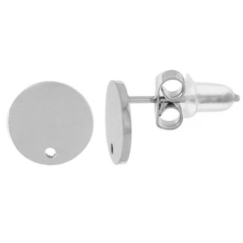 Orecchini tondi lisci 8 mm - Acciaio inossidabile 316L x20
