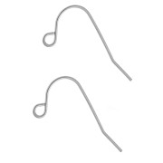 Ganci per orecchini da 13,5 mm - Acciaio inossidabile 316L x2