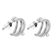 Cerchio a tre file da 14 mm con 3 anelli aperti - Acciaio inox 304 x2