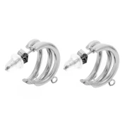 Cerchio a tre file da 14 mm con 3 anelli aperti - Acciaio inox 304 x2