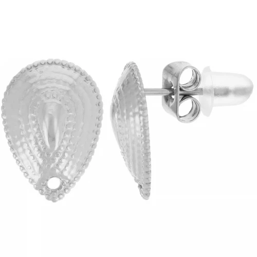 Borchie a goccia 12x9 mm con foro - Acciaio inossidabile 304L x2