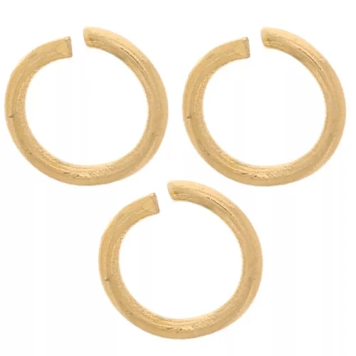 Anelli aperti 5x0,7 mm - Acciaio inox 304L placcato oro x10