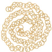 Anelli aperti 5x0,7 mm - Acciaio inox 304L placcato oro x10