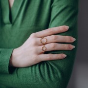 Anello regolabile traforato 15 mm - Taglie da 52 a 58 - Acciaio inox 304L