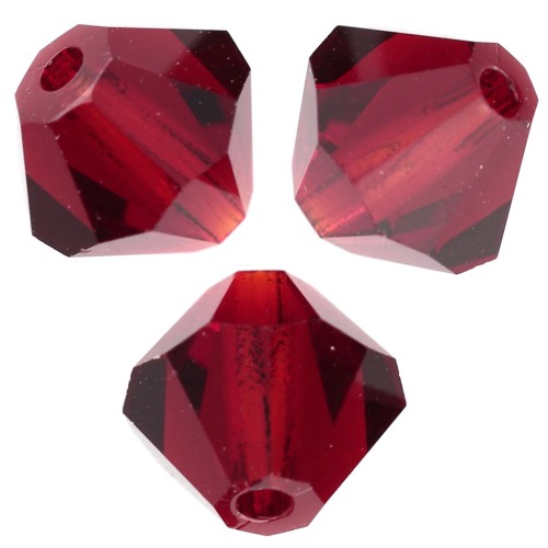 Perle Biconi Preciosa - Rondelle Bead 4 mm - Vivid Siam x30