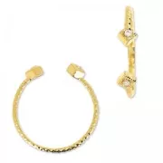 Anello losanghe con Zircone Crystal/dorato HQ x1