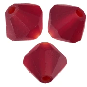 Perle Biconi Preciosa - Rondelle Bead 4 mm - Vivid Siam Matt x30