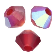 Biconi Preciosa - Rondelle Bead 3 mm - Vivid Siam AB opaco x30