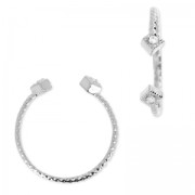 Anello losanghe con Ossido di zirconio Crystal/rodiato HQ x1|raw }}