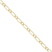 Catena Figaro alternata (1x1) 1,5 mm - Gold filled (oro laminato) x 50 cm
