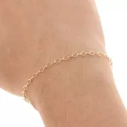 Catena maglia Forçat 2.7mm  Gold filled x cm.50