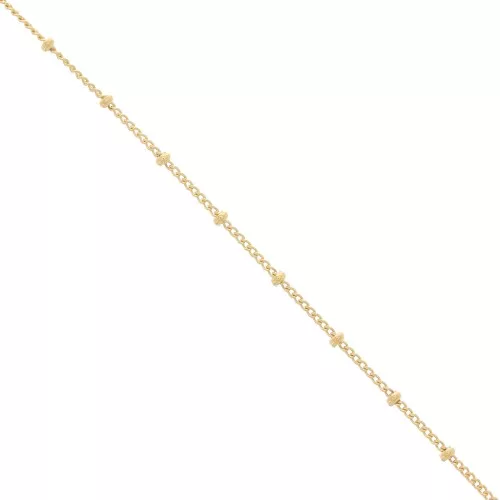Catena Gourmette con perline mm.2 Gold filled x cm.50